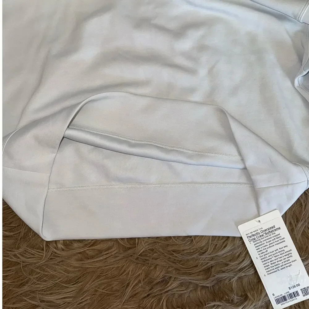New Lululemon Oversized Crop Crew Softreme Women’s LVPR size 6